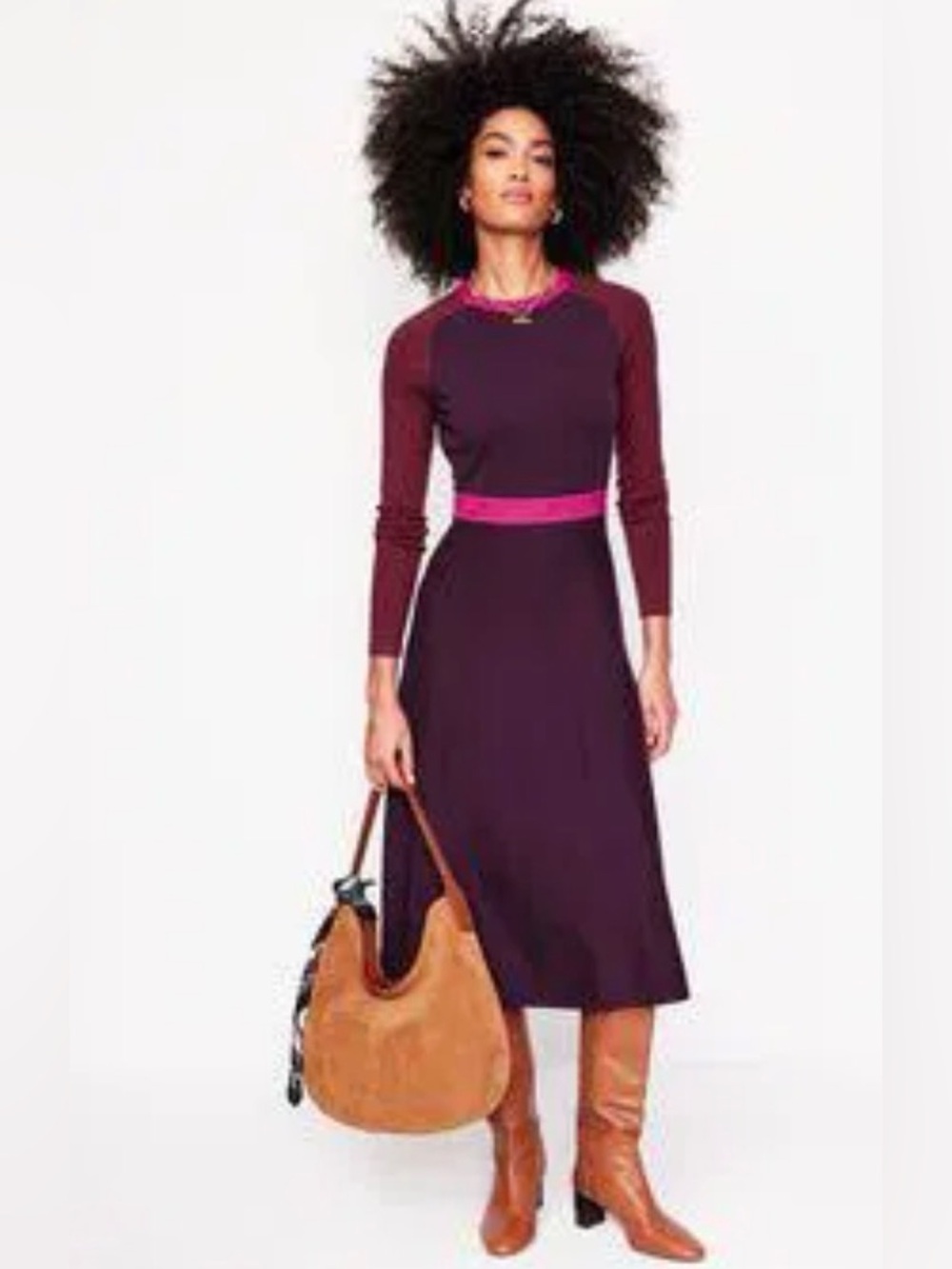 BODEN SAM COLOURBLOCK KNITTED DRESS! - Picture 3 of 11